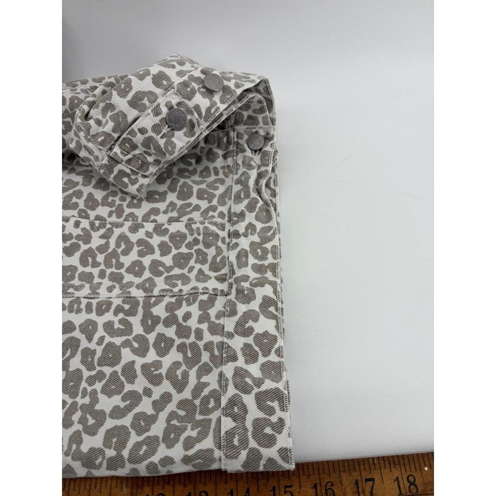 Mud Pie Leopard Print Boyfriend Jacket, White/Gray Animal Print, Women's Sz M - Picture 6 of 6